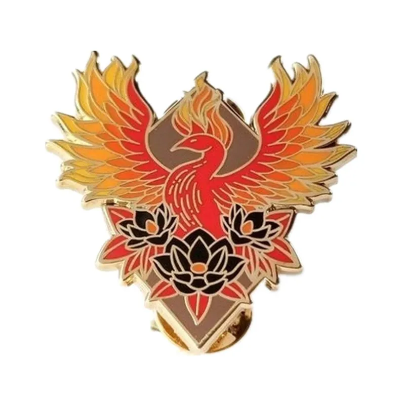 Sale Pretty Phoenix Hard Enamel Pins Fashion Medals Animal Brooch Metal