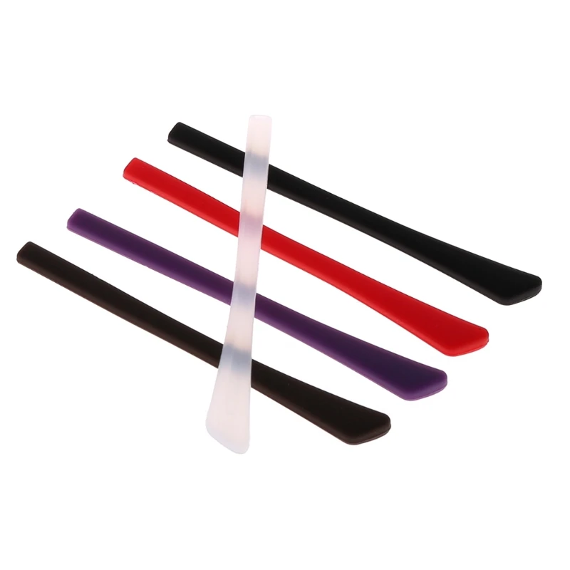 Free shipping Wholesale 1 pair Soft Silicone Anti Slip Eyeglasses Glasses Temple Tips Accessories Square Hole 4