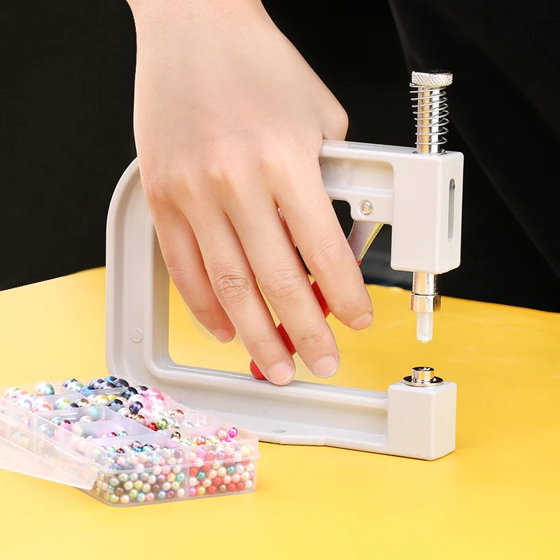 Pearl Setting Machine Tools,Pearls Rivet Buttons DIY Handmade Beads Accessories For Hats/Shoes/Clothes/Bags/Skirts jewelry making supplies,craft supplies