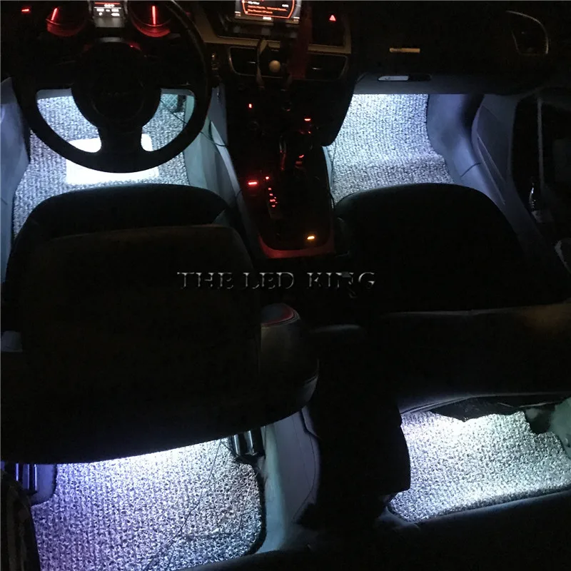 Автомобильные RGB Светодиодные полосы света светодиодные полосы света цвета декоративный дизайн автомобиля атмосферные лампы салона автомобиля свет с пультом 12 В