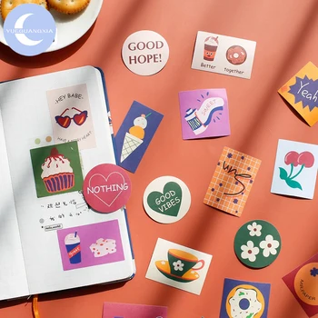 

YueGuangXia Showy Sweet Doodling Scrapbooking Bullet Journal Toy Deco Laptop MotorCycle DIY Stationery Stickers 4 Designs 60pcs