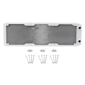 

393Mm Aluminum Water Cooler Kit Computer Radiator Water Cooler 18 Tube Cpu Heat Sink Exchanger
