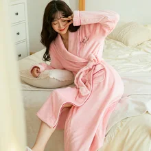 Взрывной теплый фланелевый Халат Зимний цветочный халат утолщенные ночные рубашки банный халат женские пижамы банный фланелевый Халат пижамы для женщин s