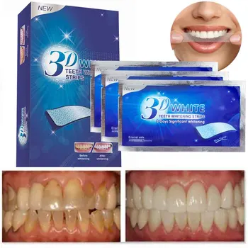 

3D White Teeth Whitening 7/14 Pairs Gel Tooth Dental Veneers kit Bleaching Whiter Strips Stain Removal Oral Hygiene Care Veneers