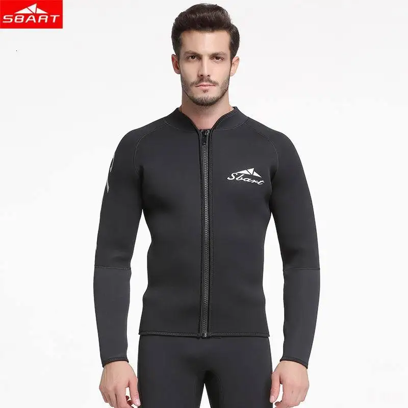 Sbart Winter Men 3mm 5mm Elastic neoprene Diving Jacket swimsuit Split surf Warm stretch spearfishing Tops swimming snorkel