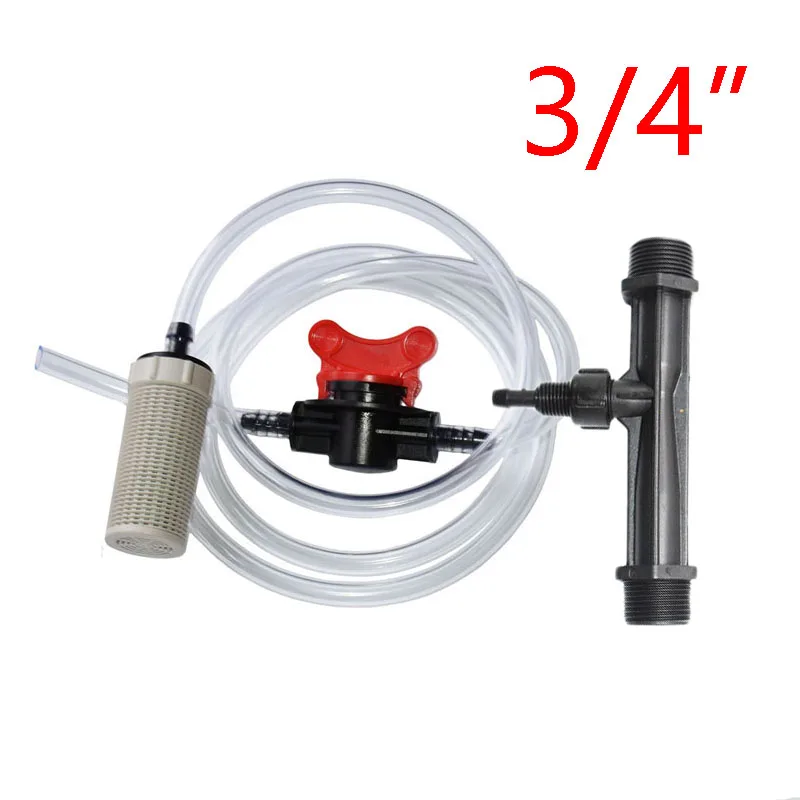 Male Thread Irrigation Venturi Tube Agriculture Venturi Fertilizer Injector Automatic Fertilization 1/2" 3/4" 1 Pcs