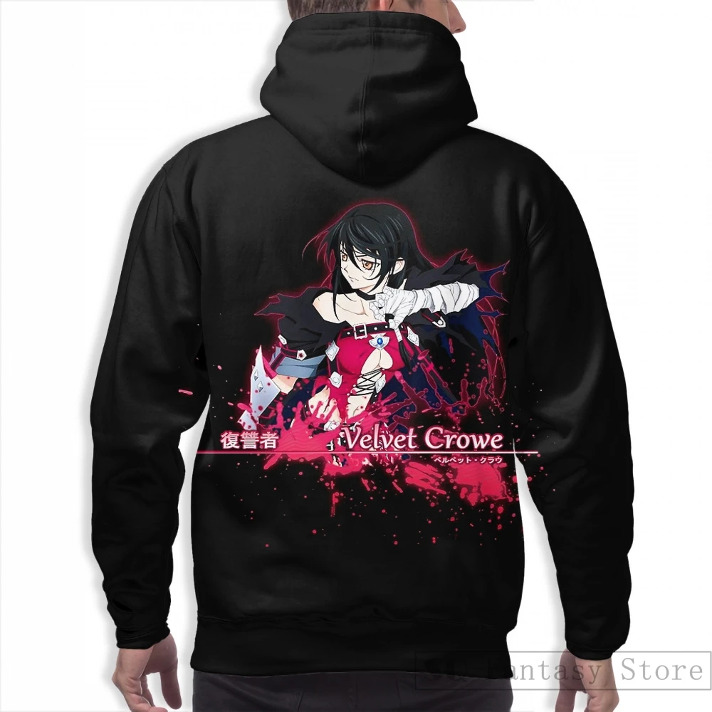 Мужские толстовки, свитшоты для женщин с забавным бархатным принтом Tales of Berseria, Повседневная Толстовка с капюшоном, Streatwear