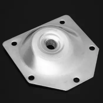 

1 Set Fixing Plate Angled Legs Bracket Furniture Table Feet Set W/ Screws 70*67*1.2mm White Color