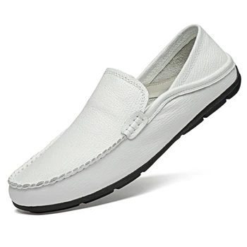 

2019 new summer leisure ultralight leather shoes driving zapatos de hombre breathable 36-47 men's shoes sports big size
