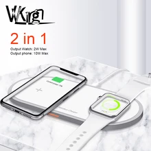 VVKing Беспроводное зарядное устройство для iPhone Xs Max samsung S9 для Apple Watch 4/3/2/1 магнитное Беспроводное зарядное устройство 2 в 1 быстрая зарядка