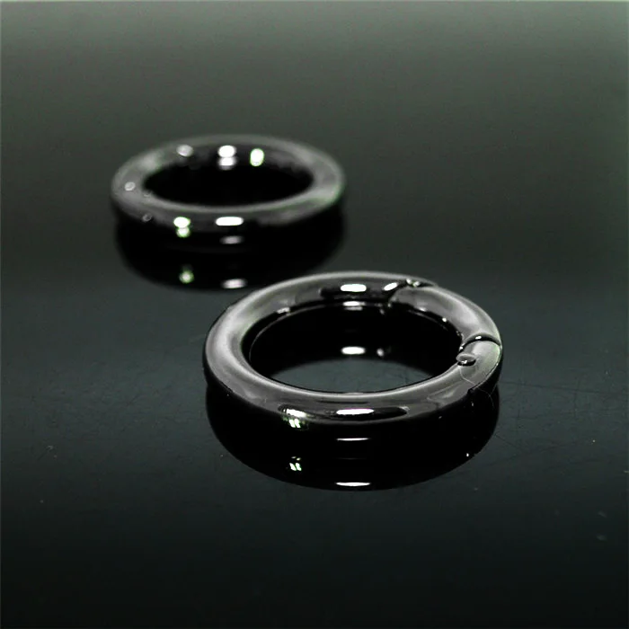 O Ring Black Высококачественные золотые серебряные цепочки для ключей, кольцо для изготовления ювелирных изделий, аксессуары для самостоятельной сборки, запчасти для сумок, подвески для автомобильных брелков, брелок для ключей - Цвет: O Ring Black
