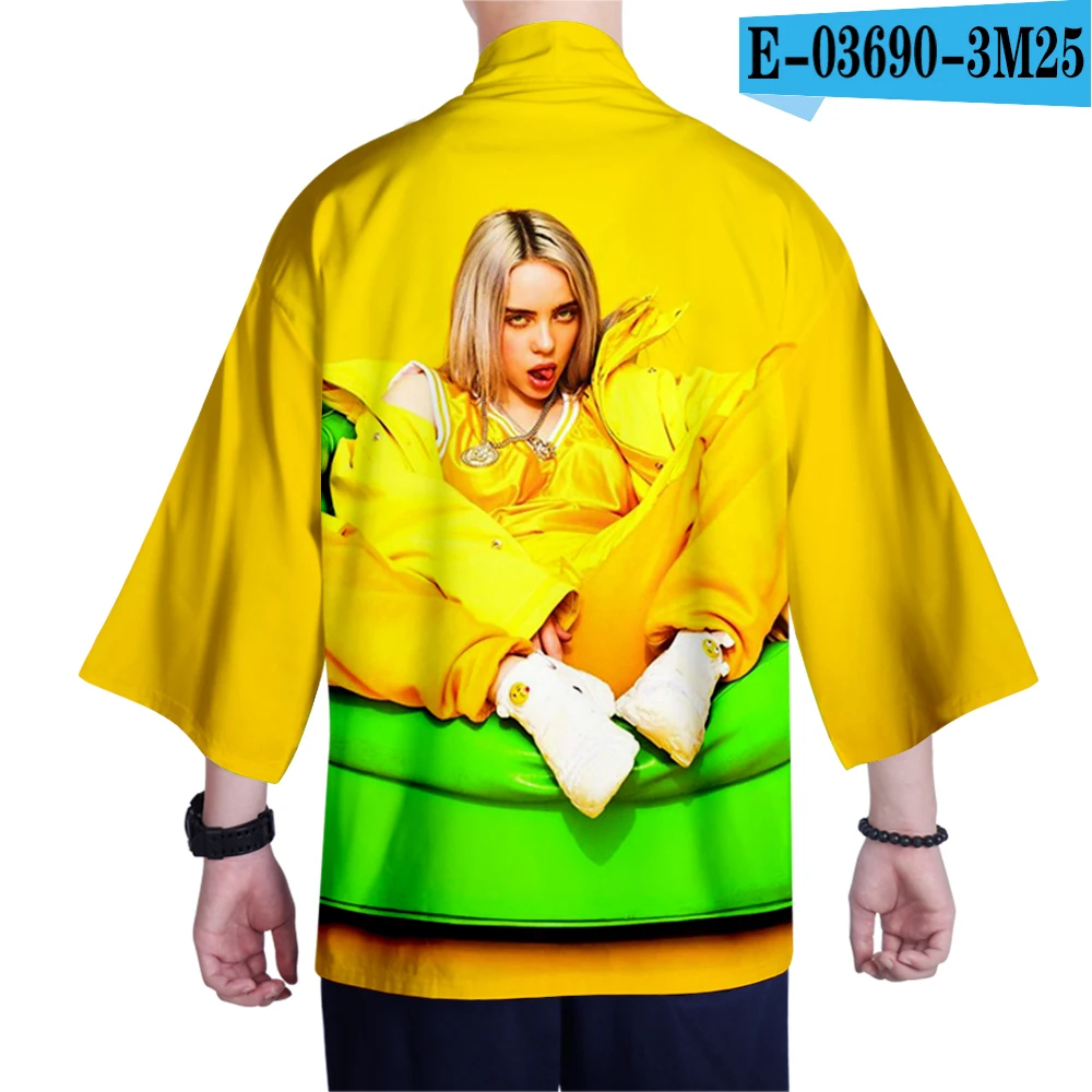 As Shown Billie eilish/японское кимоно для девочек billie eilish, женское кимоно с 3D рисунком, традиционная одежда, модная повседневная одежда, удобная Пижама - Цвет: As Shown