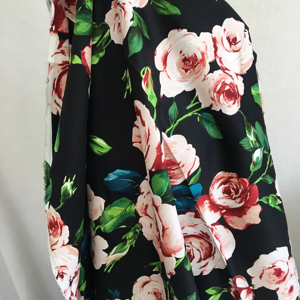 3 ярдов/партия) печатная эластичная хлопковая ткань для шитья, чесаный хлопок, эластичная цветочная ткань для лоскутного шитья, сделай сам