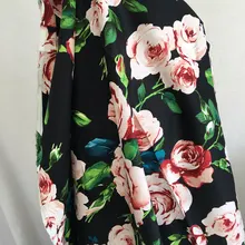 3 ярдов/партия) печатная эластичная хлопковая ткань для шитья, чесаный хлопок, эластичная цветочная ткань для лоскутного шитья, сделай сам