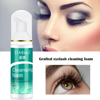

70ml Eyelash Extension Cleanser Shampoo Eyelashes Detergent Individual Foam Cleaner Lashes Tool Remover Makeup Eye Professi P2O2