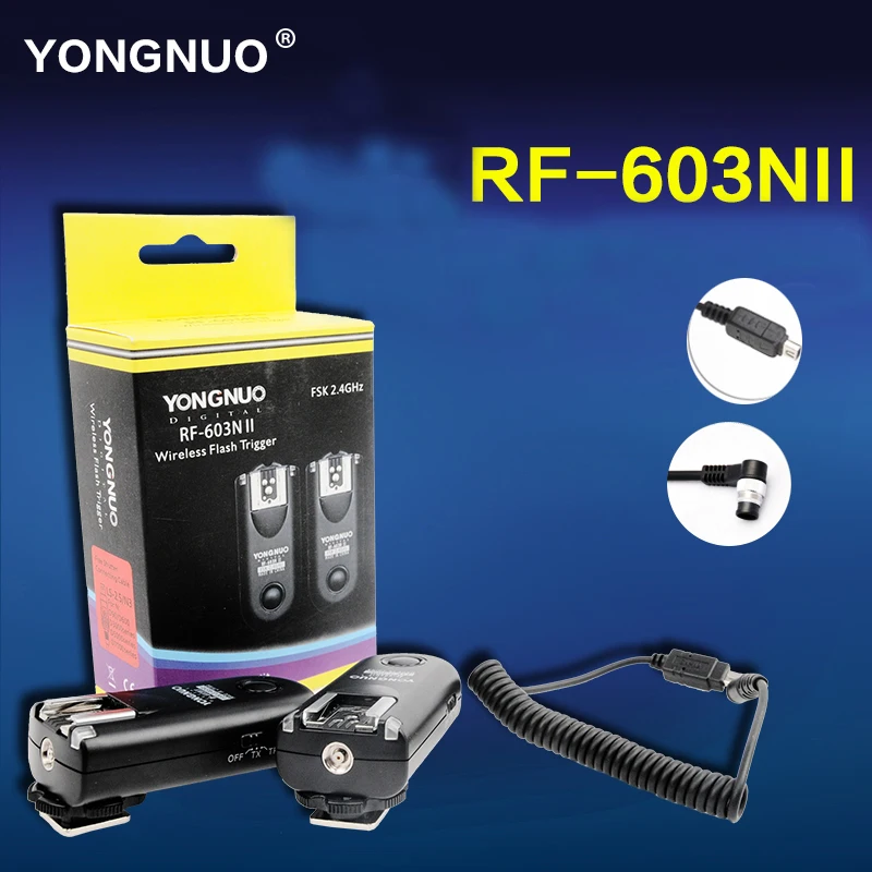 New designed Yongnuo RF-603II N3, RF603 ii RF 603 Flash Trigger 2 Transceivers for Nikon D90/D5000/D3100/D3200/D7000//D5100/D600