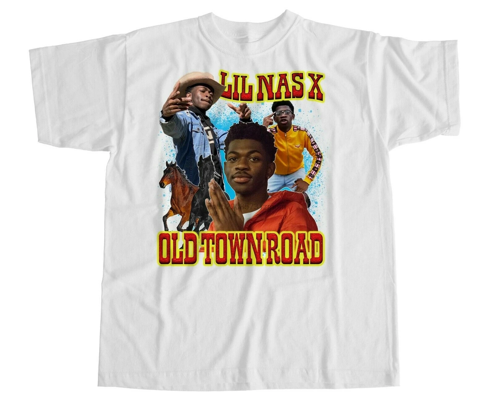 Lil Nas X Old Town Road футболка мем Смешные рэп в стиле хип-хоп Лидер продаж модная летняя