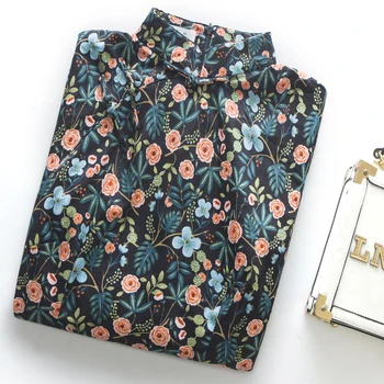 

Vintage Floral Casual Cheongsam 2020 Summer New Traditional Chinese Style Low Collar Short Sleeve Mid Length Cheongsam Dress