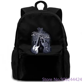 

Men's GUITARS Black Mens Print 100% Simple Short-Sleeved Plus Size Harajuku backpack