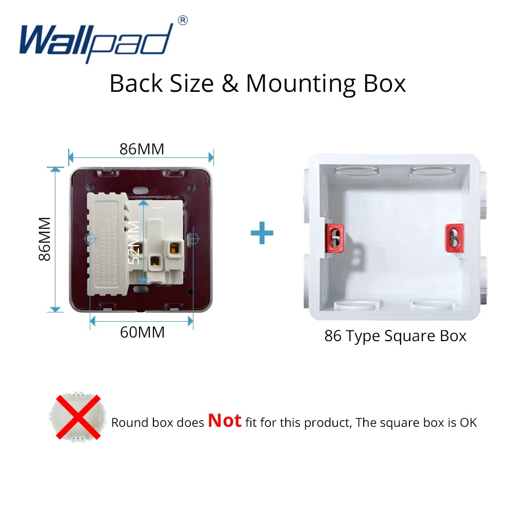 Wallpad 2 USB 5 Pin розетка настенная электрическая Силовая розетка Золотая Панель DC 5V 2.4A