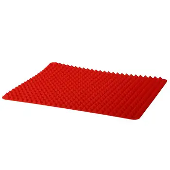 

Silicone Non-stick Healthy Cooking Baking Mat with Pyramid Surface-16 Inches X 11 Inches(Red)