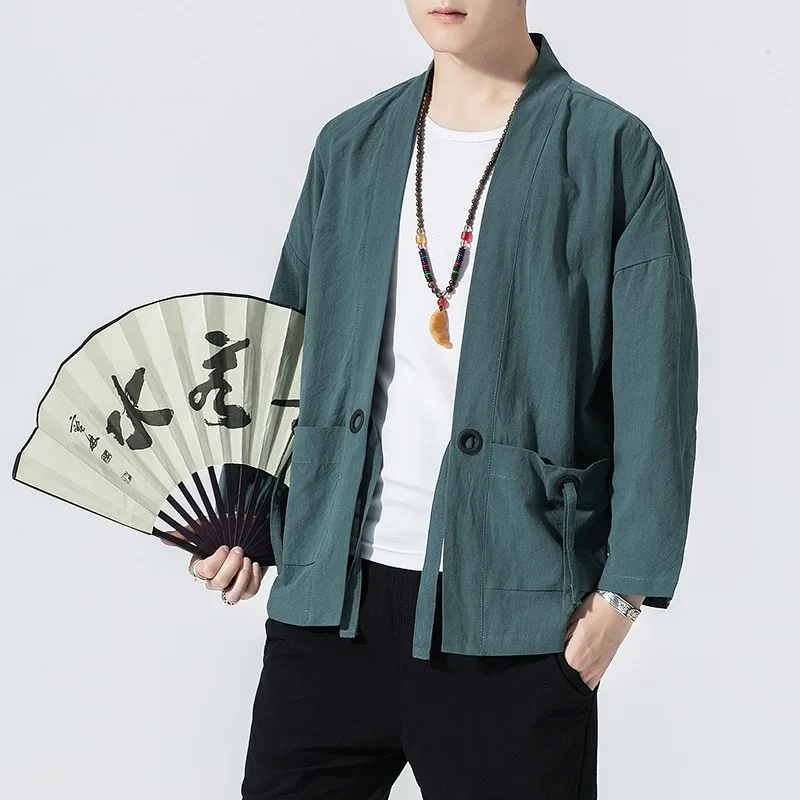 Japanese Retro Kimono Robe Cardigan Shirt Men And Women Casual Yukata Haori Summer Thin Coat Tops Sunscreen Coat Beach Tops