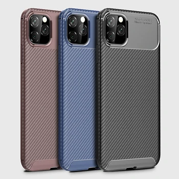 

500pcs Carbon Fiber Ultra Thin Soft Silicone Case For iPhone 11 Pro Max XS XR X 8 7 6 6S Plus Case Protection Shockproof Cover