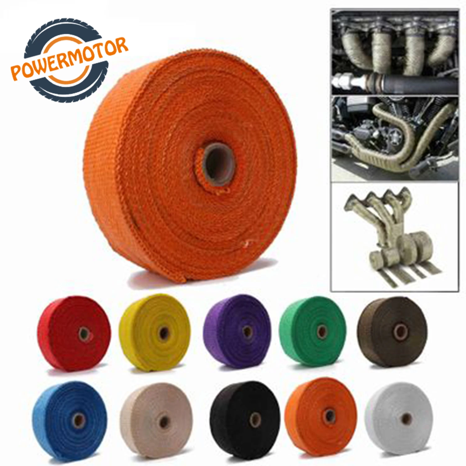 2.5cm5/10/15/20M Car Motorcycle Exhaust Thermal Exhaust Tape Exhaust