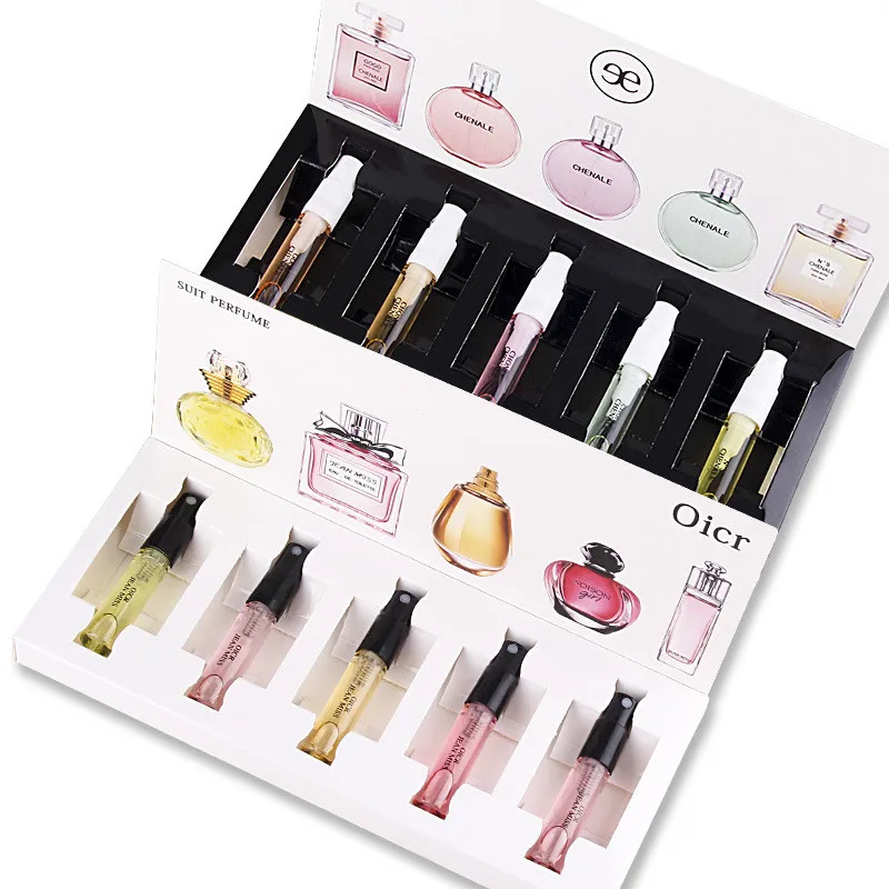 EAN la marca 1 Set Perfume para las mujeres De larga duración fresco Eau De Toilette 5 uds señora fruta Parfum con caja De regalo