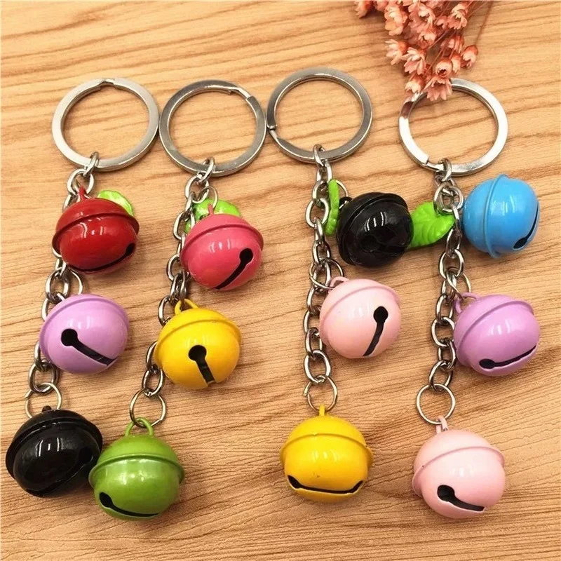 

20pcs Colorful Bells Pet Bell Key Pendants Chain Wallet Backpack Handbag Ring Creative Gift Children Boy Girl Navidad Christmas