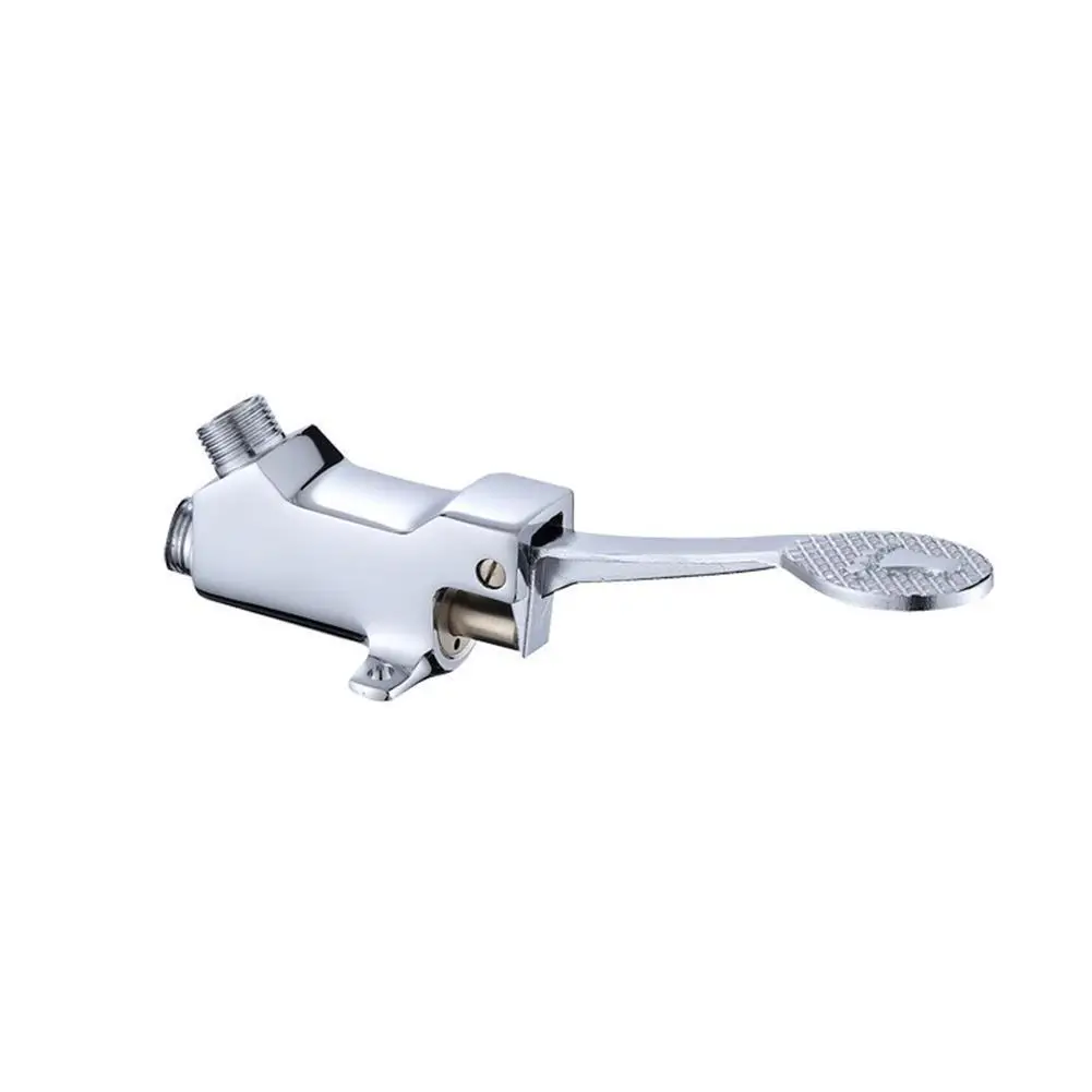 

Houshold Bathroom Stainless Steel Foot Pedal Control Supplies Vertical Valve Sink Switch Bathroom Basin Faucet Tap M4U9