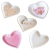 Ceramic Heart Shape Small Jewelry Dish Earrings Necklace Ring Storage Plates Fruit Dessert Cake Display Bowl Tray Tableware 1
