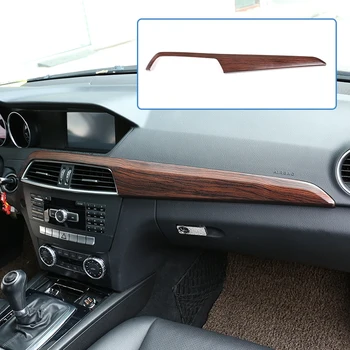 

ABS Pine Wood Grain For Mercedes Benz C Class W204 2010-2013 Accessories Car Interior Center Console Protection Panel Cover Trim