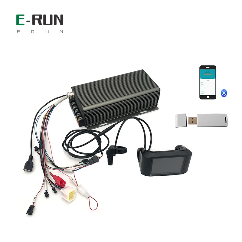 US $323.98 RisunMotor Status 48V60V72V 2000W 3000W 100A Sabvoton SVMC72100750C Electric Bicycle Programmable Controller With PAS Display