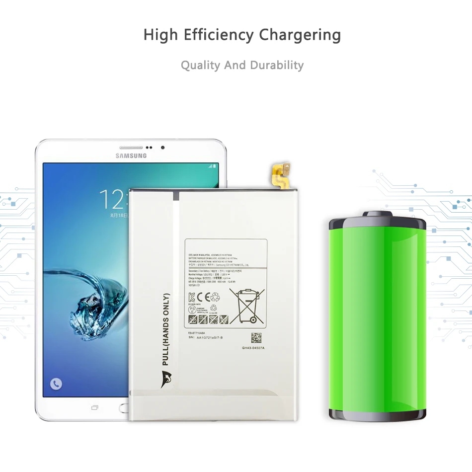 EB BT710ABE аккумулятора для планшета samsung Galaxy Tab S2 8 0 SM T710 T715 T715C T719C 4000 мАч + бесплатный