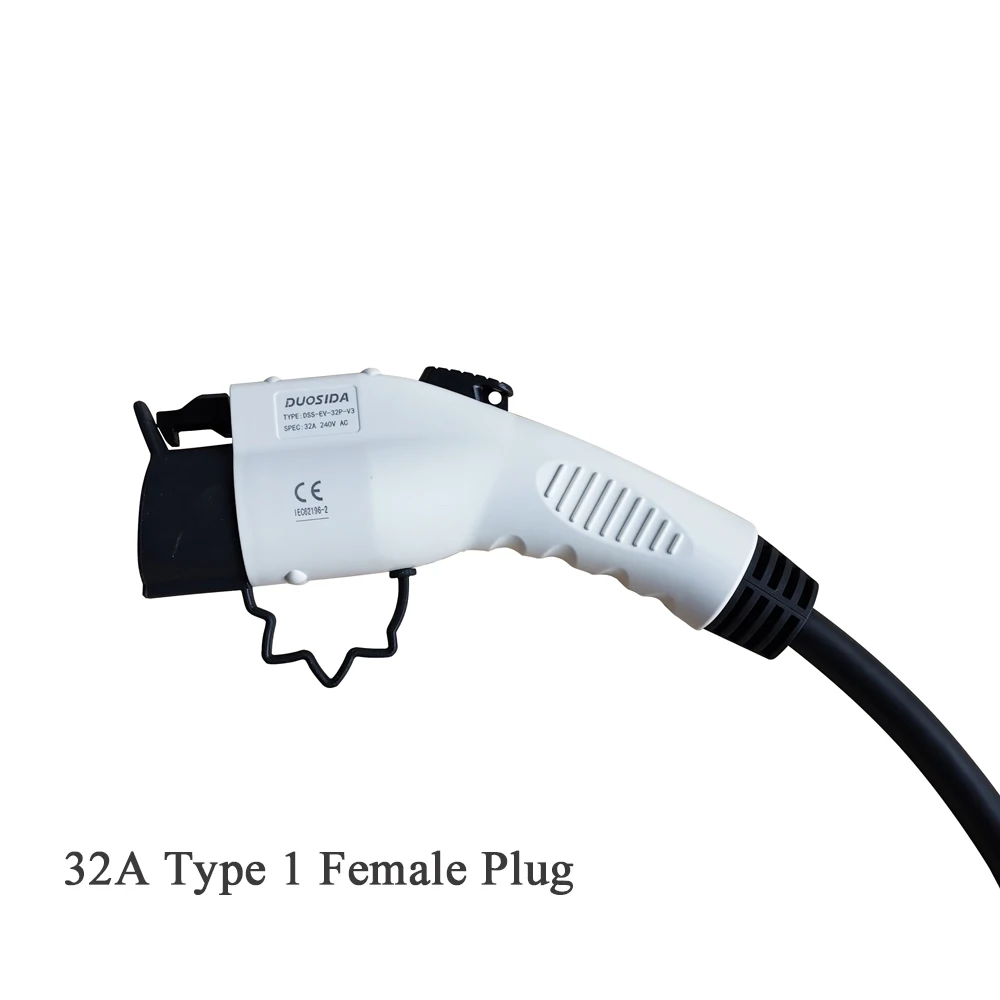 EVSE 32A EV зарядный кабель SAE J1772 тип 1 Тип 2 IEC62196 EV штекер с 5 м кабель TUV/UL Мужской Женский кабель
