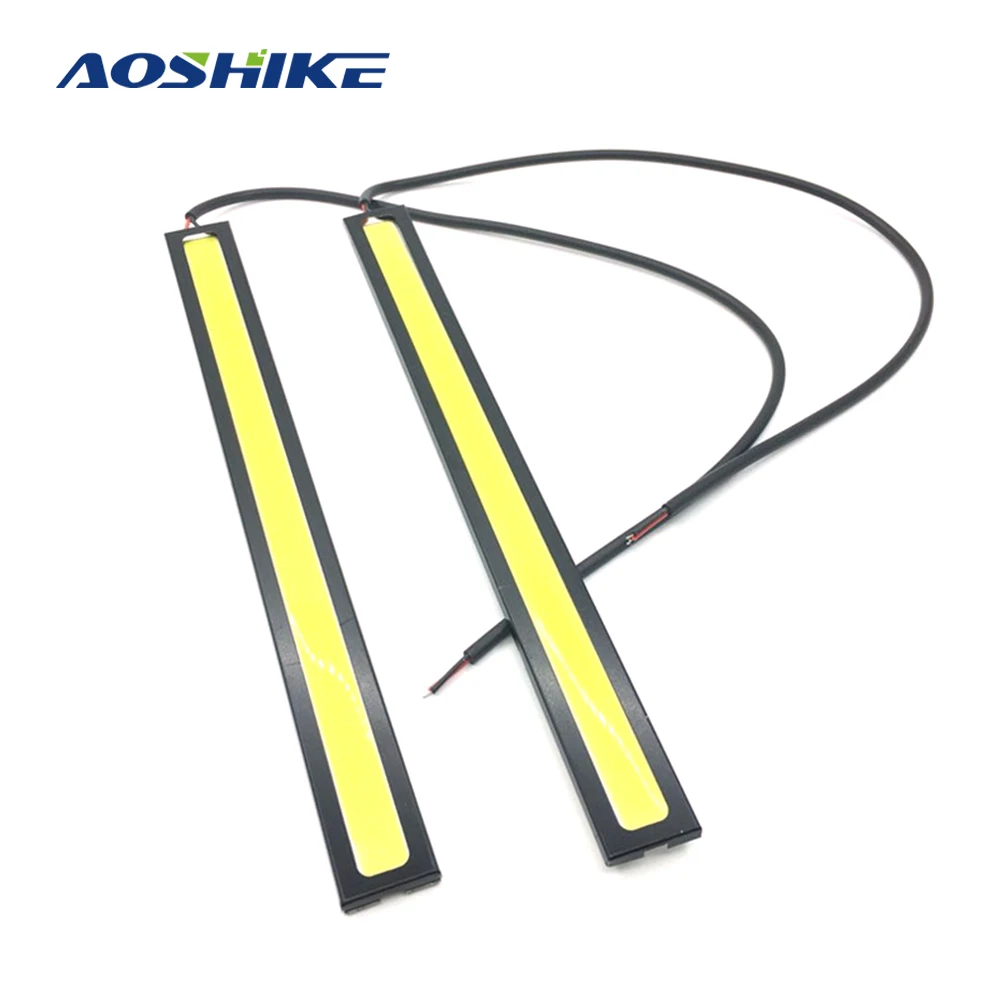 

AOSHIKE 2 PCS 17CM COB Car LED Daytime Running Light Refit Fog Light Turn Signal DRL Waterproof Auto Car COB Driving Fog Lamp