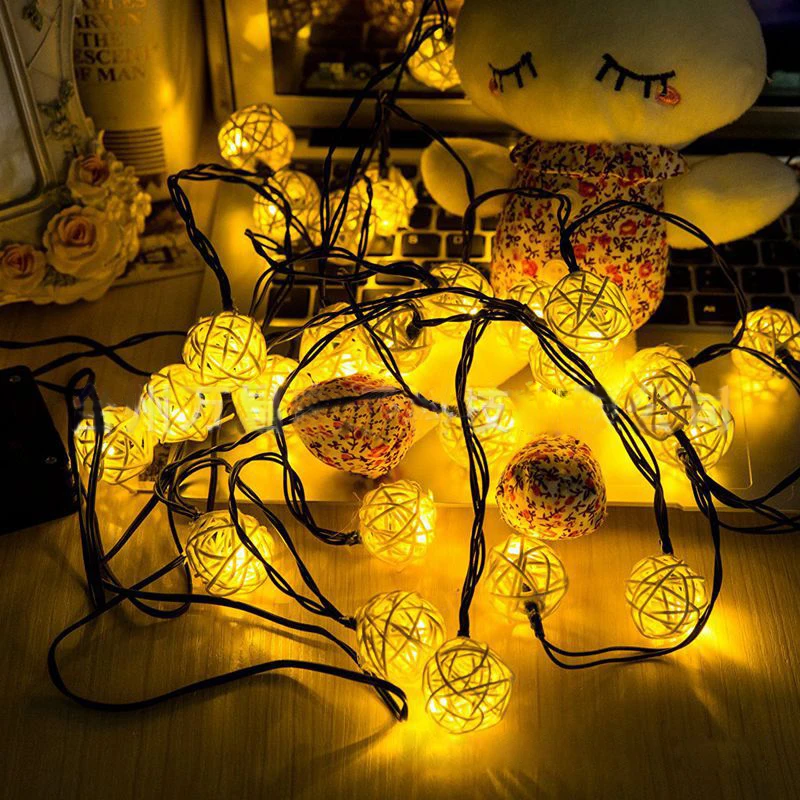 

Ball String Lights Solar Powered 30LED Christmas Light Patio Lighting for Home Garden Lawn Party Decorations