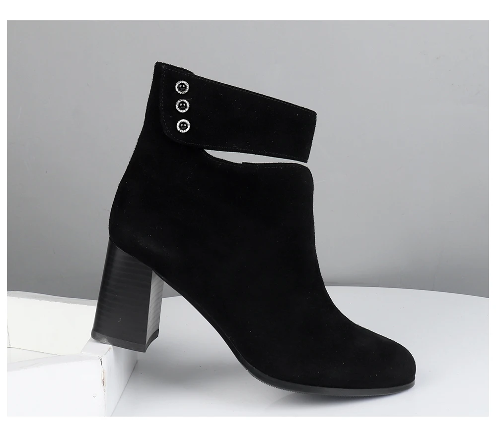 SOPHITINA/Специальный дизайн; ботинки из высококачественной натуральной кожи; удобная обувь с круглым носком на квадратном каблуке; женские ботильоны; SC480