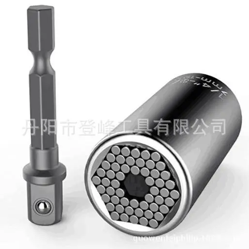 

Ratchet Wheel Sleeve Rust-proof Rugged Hard Universal Sleeve Conversion Multi-functional Chrome Vanadium Steel Sleeve 7-19 + 3/8