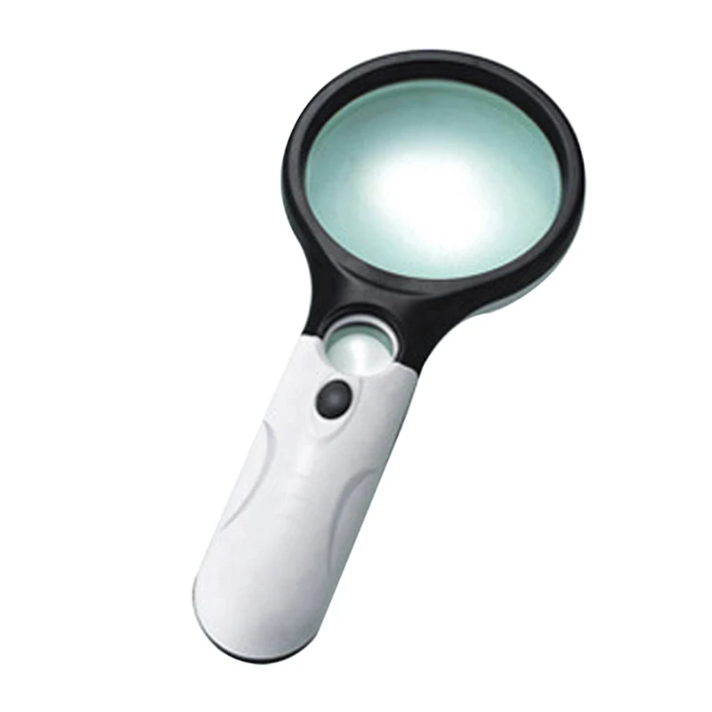 45x LED UV-Licht Pocket Mikroskop Juwelier Münze Stempel Lupe Loupe  X 
