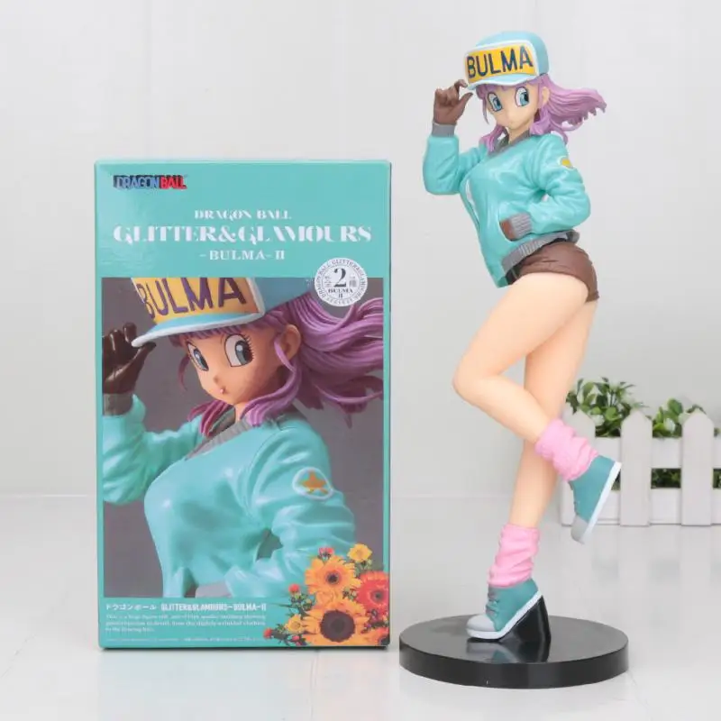 Аниме Dragon Ball Z launch Lunch Bulma Scultures BIG Zoukei Tenkaichi Budoukai ПВХ Фигурки Коллекционная модель игрушки куклы - Цвет: bulma blue with box