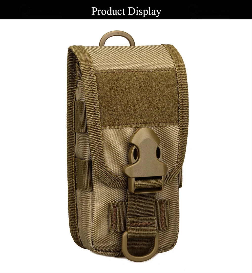 Tactical Tool Package Waerproof Nylon 5.8 Inch Full-Cover Mobile Phone Case Outdoor Sports Running Trekking Small Crossbody Bags