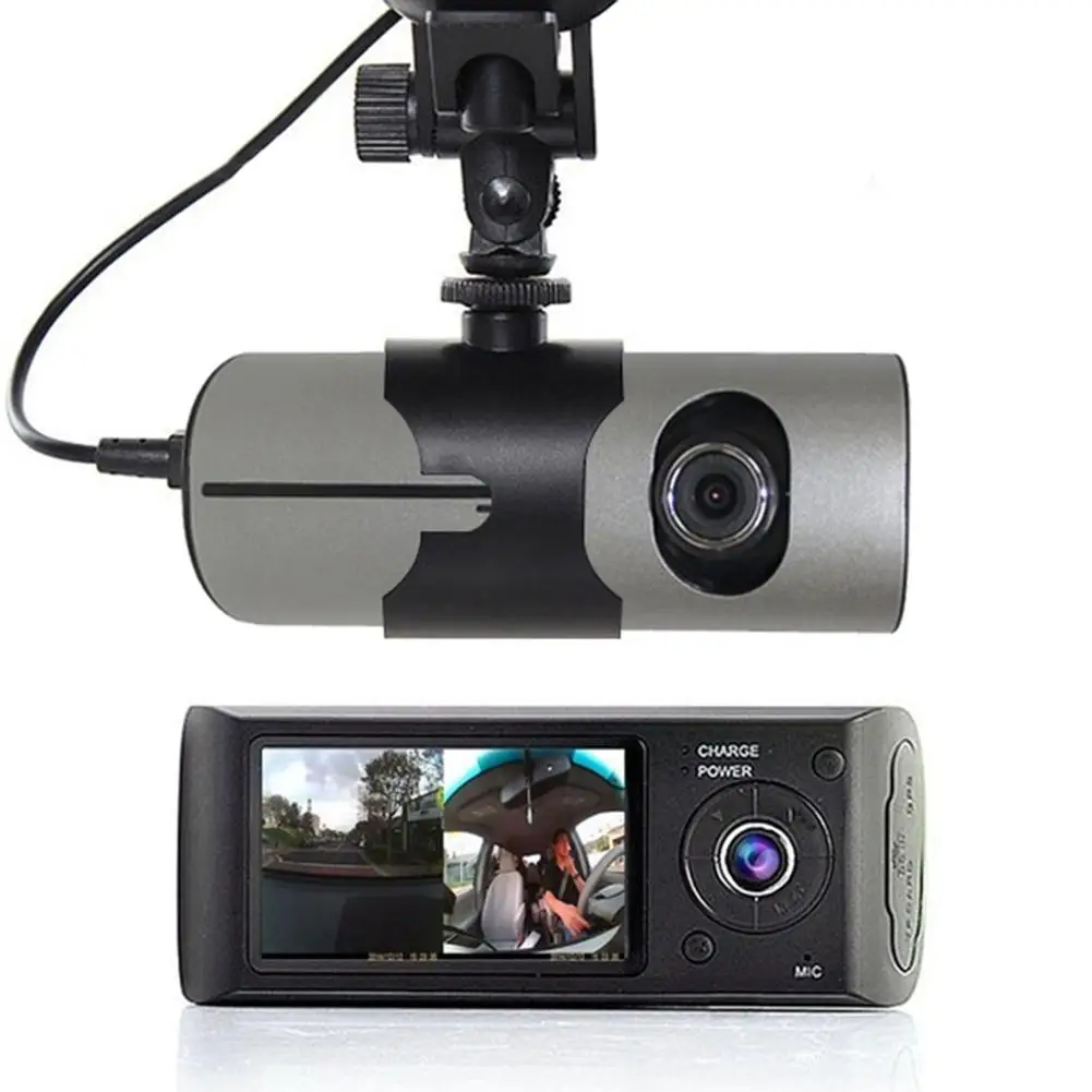  Auto driv recorder R300 GPS Dual Objektiv Schwerkraft Sensor Fahren Video Recorder Auto DVR Kamera 