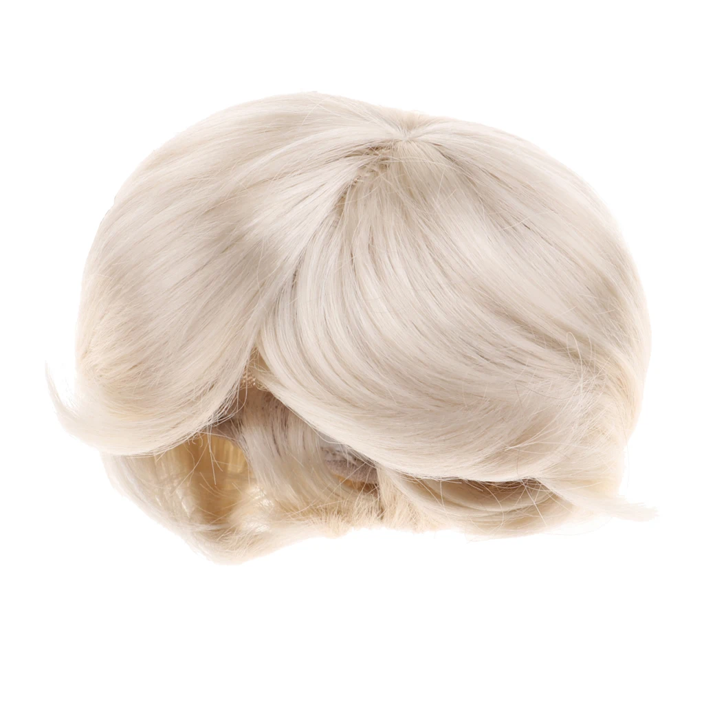 Dolls Artificial Mohair Short Straight Wig Hair For 1/3 BJD Dolls Accessory