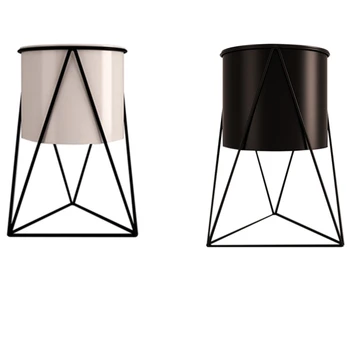 

Geometric Metal Flower Pot Stand Durable Indoor Garden Plant Holder Display Planter Iron Flower Stand Gardening Supplies