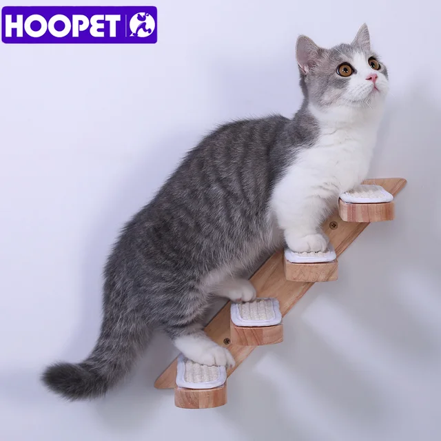 HOOPET Cat Tree Cat Steps Wall Cat Wood Stairs Staircase Wall for Cats