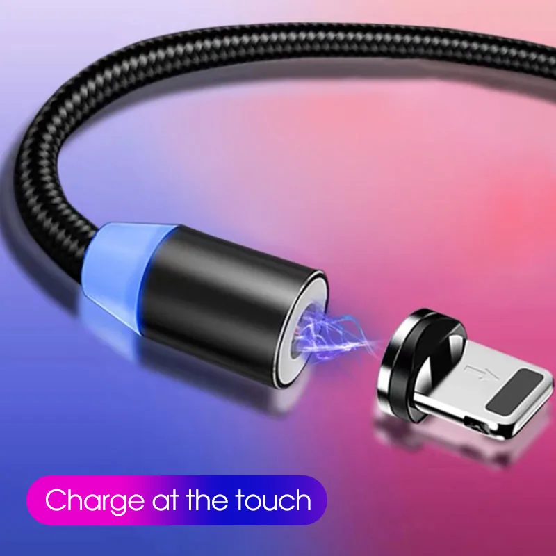Магнитный кабель для быстрой зарядки usb type-C, магнитное зарядное устройство для iOS, зарядный кабель Micro USB, кабель для мобильного телефона, шнур для iPhone, Android