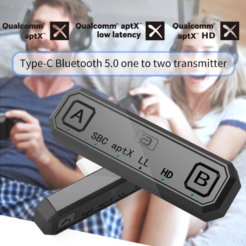 Bluetooth 5 0 беспроводной аудиопередатчик APTX HD/LL USB Type C|Беспроводные адаптеры| |