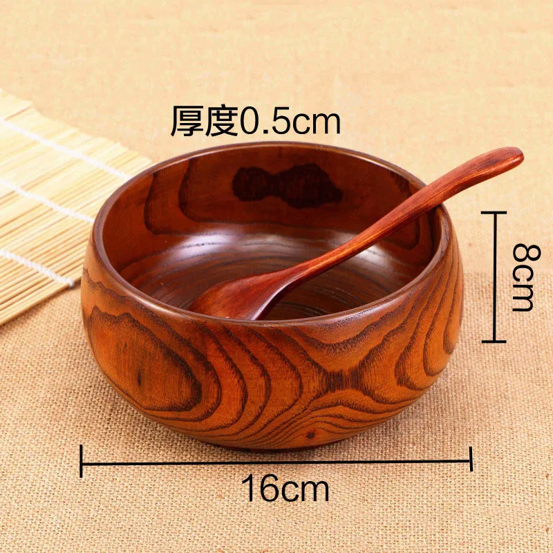 Description Picture 2 of itemHigh Quality Camphor Wood Soup Bowl Fashion Natural Healthy Wooden Rice Bowl Food Fruit Dish
